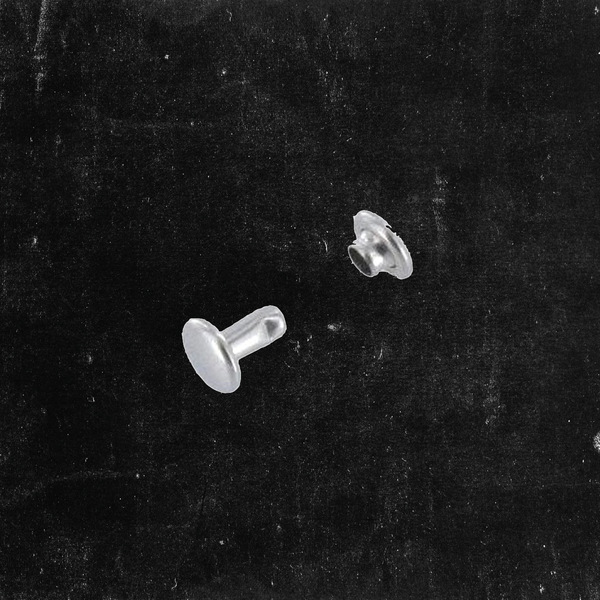 Double Cap Rivet, 6mm Cap, 6.4mm Post Nickel Plated (100pc)