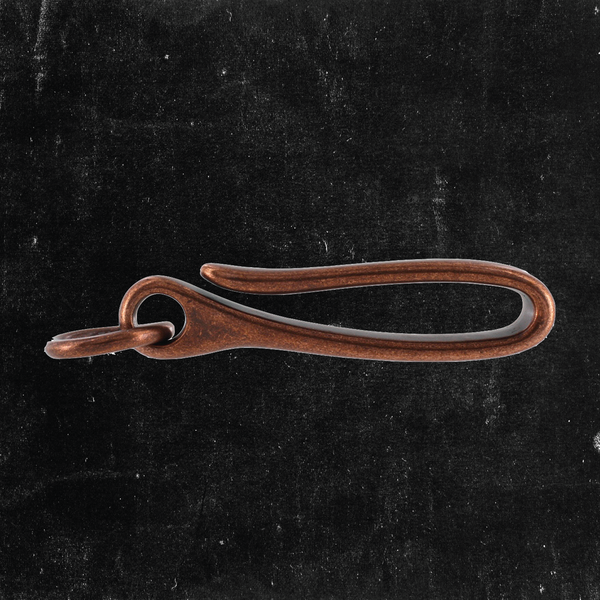 Belt Hook  2-3/4" w/3mm ring Copper over Solid Brass