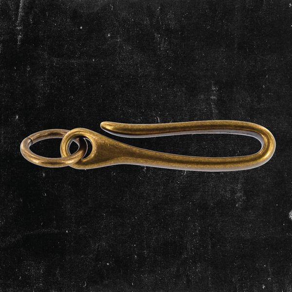 Belt Hook  2-3/4" w/3mm ring Antique Brass