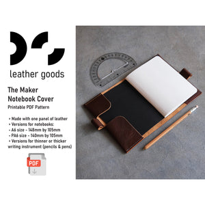 The Maker Notebook Cover - DS Leather Goods Template