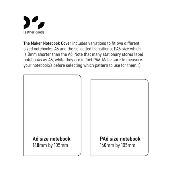 The Maker Notebook Cover - DS Leather Goods Template