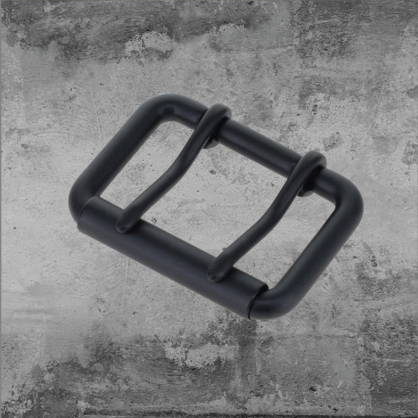 Double Prong Heel Bar Buckle Black Matte 1-3/4"