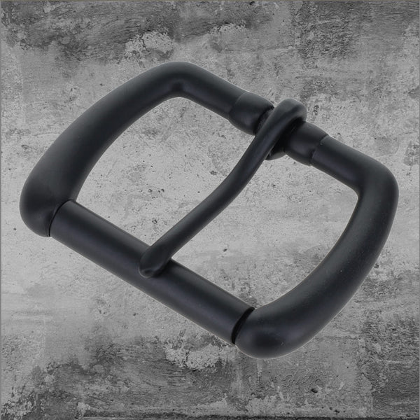 Heel Bar Roller Buckle Black Matte 1-1/2"