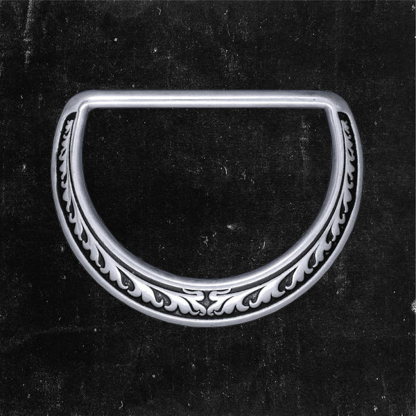 Jeremiah Watt Floral Saddle Dee Ring – 2" (Stainless Steel)