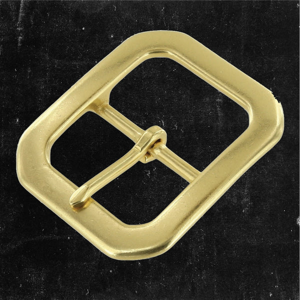 Center Bar Buckle Solid Brass 1 1/2"