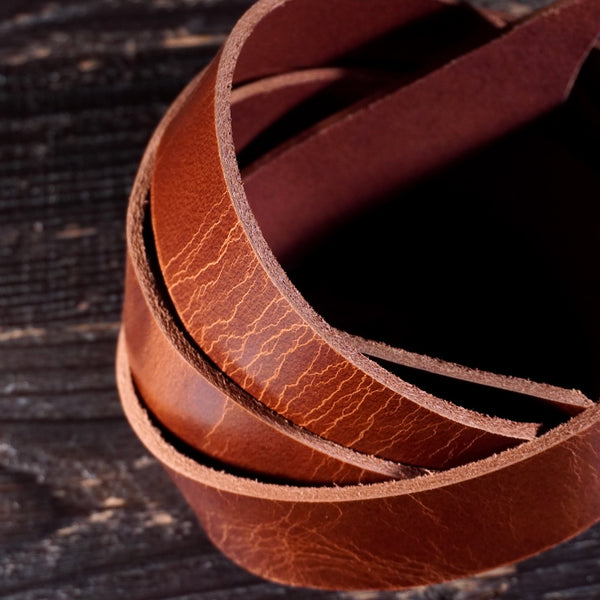 OAO - Chip Wax Cognac 8-9oz CUSTOM STRAP LENGTHS