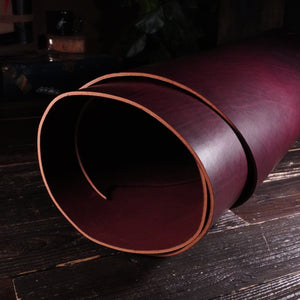 Hermann Oak - Burgundy Latigo 9-11oz (Premium)
