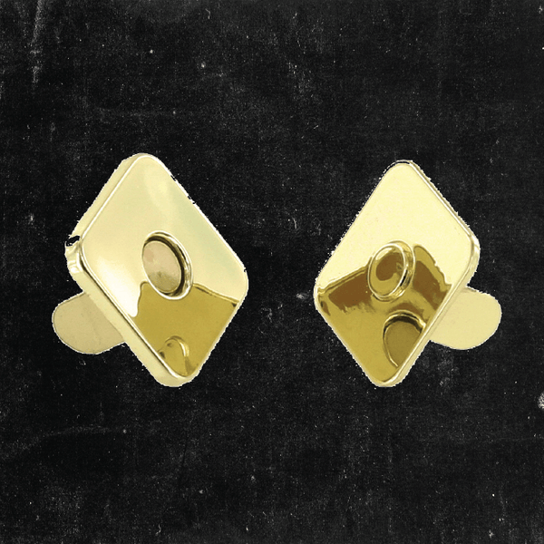 Magnetic Snap - Square Thin 18mm Solid Brass