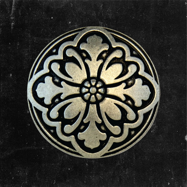 Jeremiah Watt New West Concho – Antique Silver 1½" (Zinc)