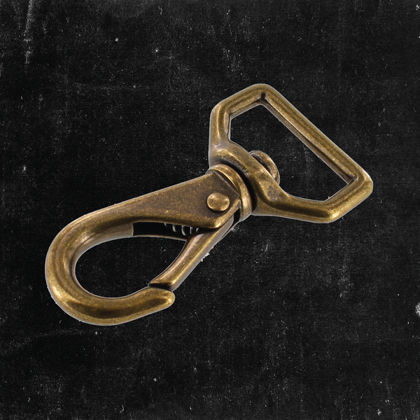 Swivel Lever Snap Antique Brass 1"
