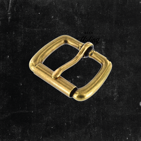 Roller/Heel Bar Buckle Antique Brass 1"