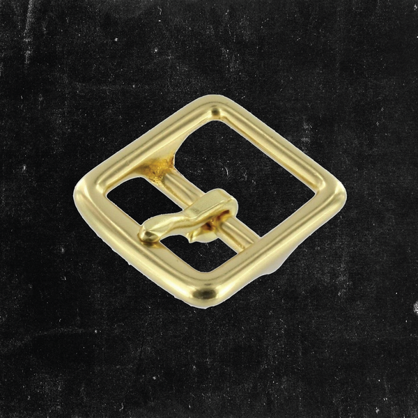 Center Bar Buckle Solid Brass 1"