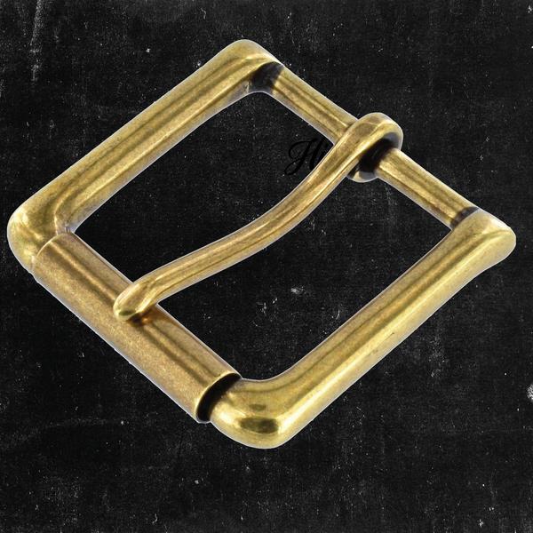 Roller/Heel Bar Buckle Antique Brass 1 1/2"