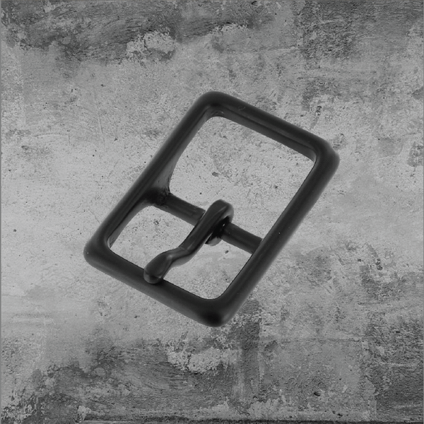 Center Bar Buckle Black Matte 3/4"