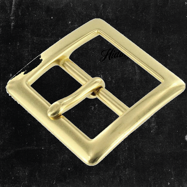 Center Bar Buckle Solid Brass 1 1/2"