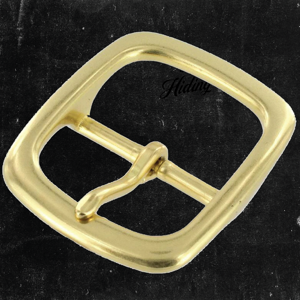 Center Bar Buckle Solid Brass 1 1/2"