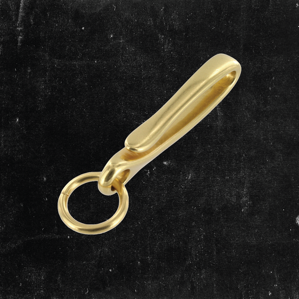 Belt Hook  2-3/4" w/3mm ring Solid Brass