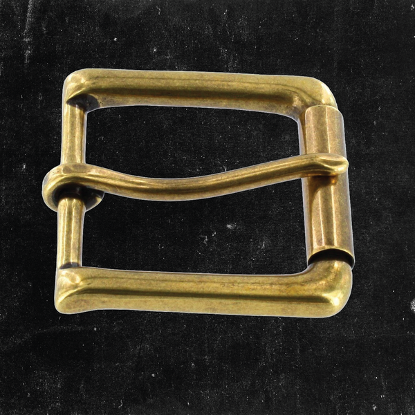 Roller/Heel Bar Buckle Antique Brass 1 1/2"