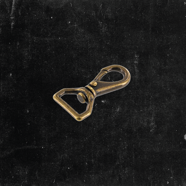 Mini Swivel Lever Snap Antique Brass 1/2"
