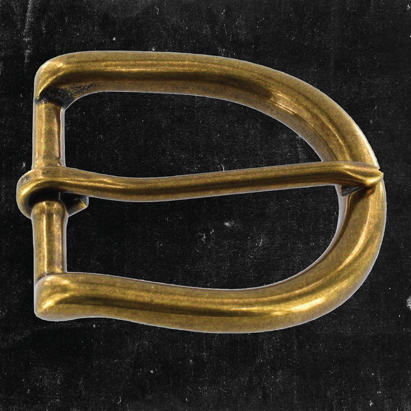 Heel Bar Buckle Antique Brass 1 1/2"