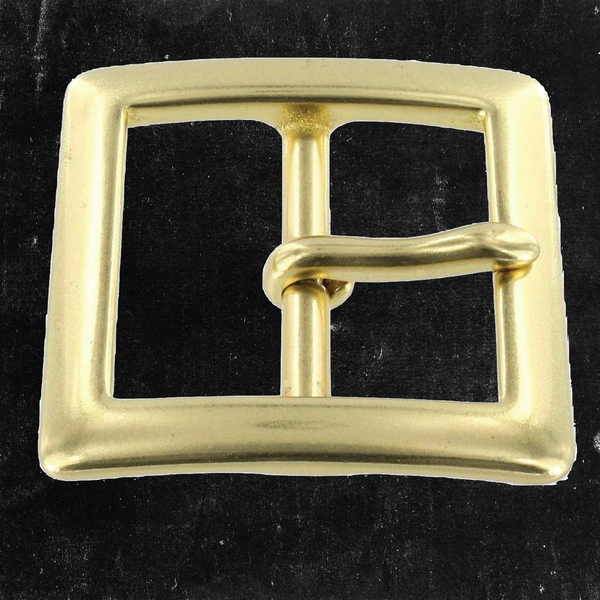 Center Bar Buckle Solid Brass 1 1/2"