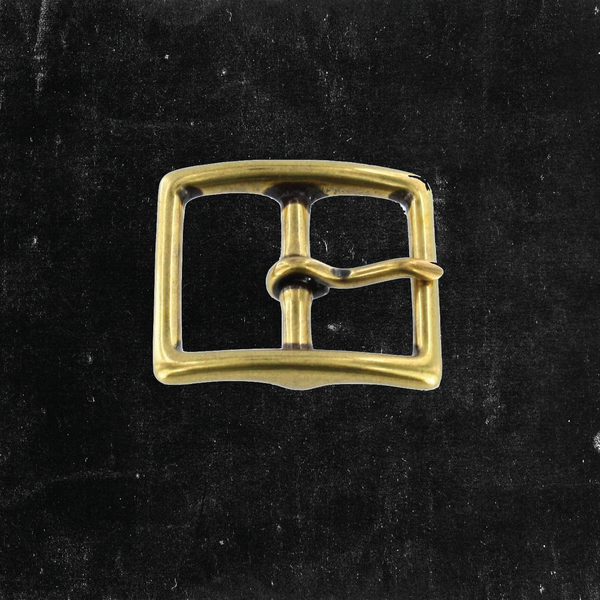 Center Bar Buckle Antique Brass 1"