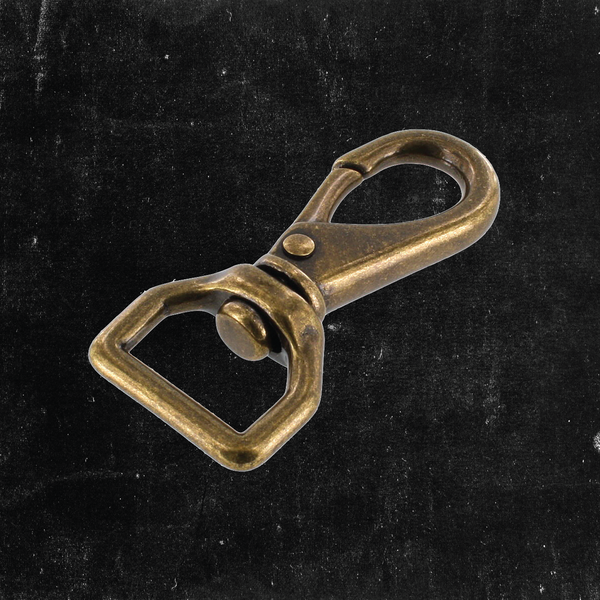 Swivel Lever Snap Antique Brass 3/4"
