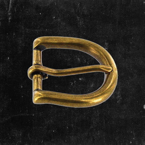 Heel Bar Buckle Antique Brass 1"