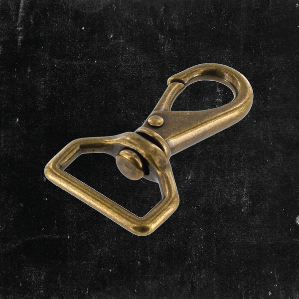 Swivel Lever Snap Antique Brass 1"