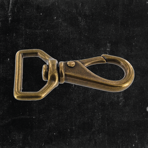 Swivel Lever Snap Antique Brass 1"