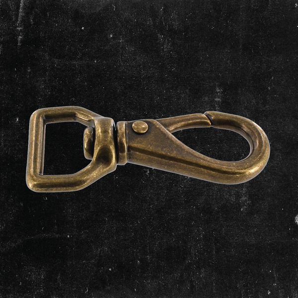 Swivel Lever Snap Antique Brass 3/4"