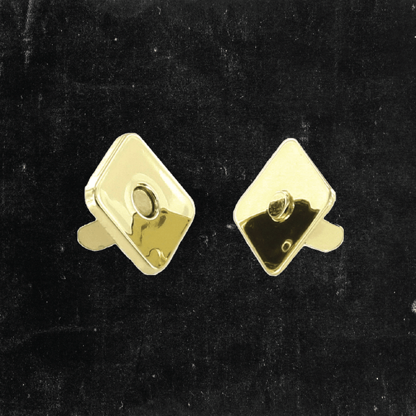 Magnetic Snap - Square Thin 14mm Gold Plated