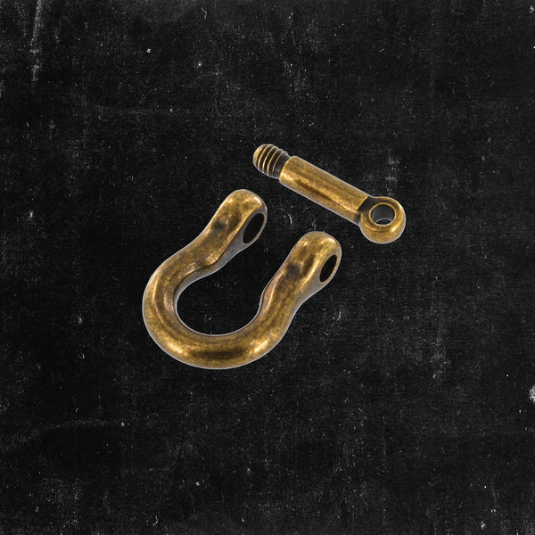 1/4" Shackle Antique Brass over Solid Brass