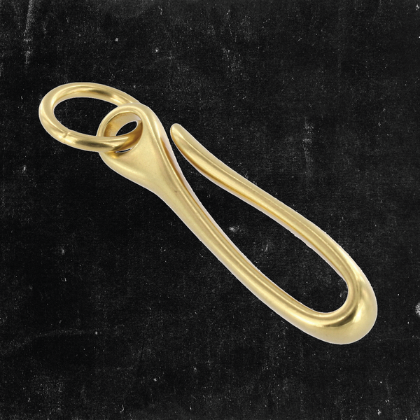 Belt Hook  2-3/4" w/3mm ring Solid Brass