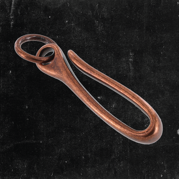 Belt Hook  2-3/4" w/3mm ring Copper over Solid Brass