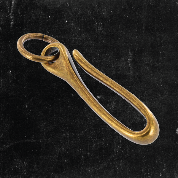 Belt Hook  2-3/4" w/3mm ring Antique Brass