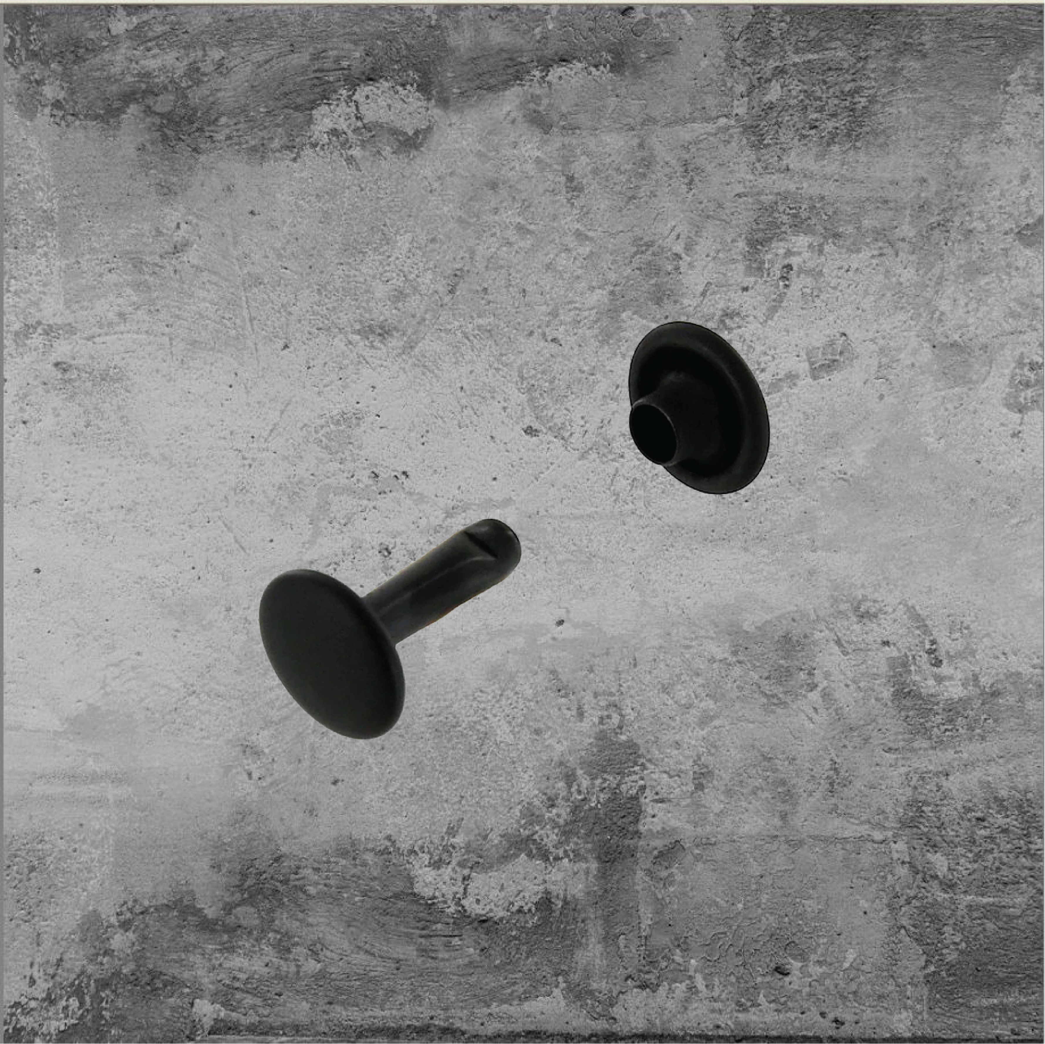 Cap Rivet Trim Cap Rivet, 9mm Cap, 12.7mm Post Black (100pc) – OA Leather Supply
