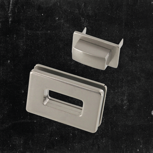 Rectangle Magnetic Closure - Matte Nickel Plated