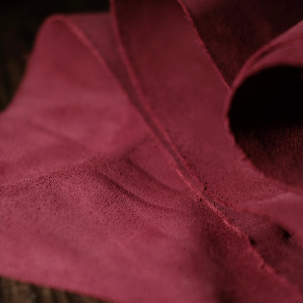 Law Tanning - Split Suede Burgundy 3-4oz