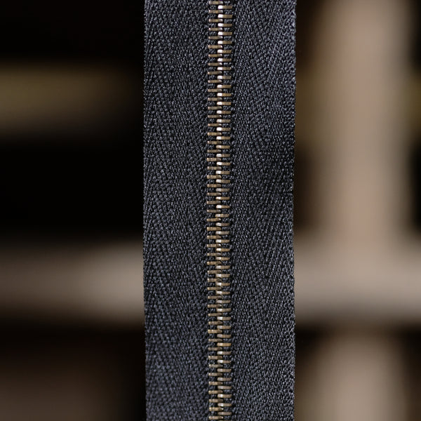 Riri - Antique Brass Continuous Chain Black Tape (3 Size Options)