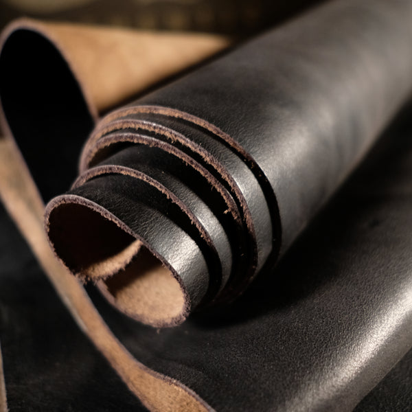 Horween Leather - Tumbled Black Chromexcel 5-6oz