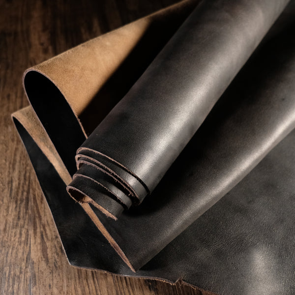 Horween Leather - Tumbled Black Chromexcel 5-6oz