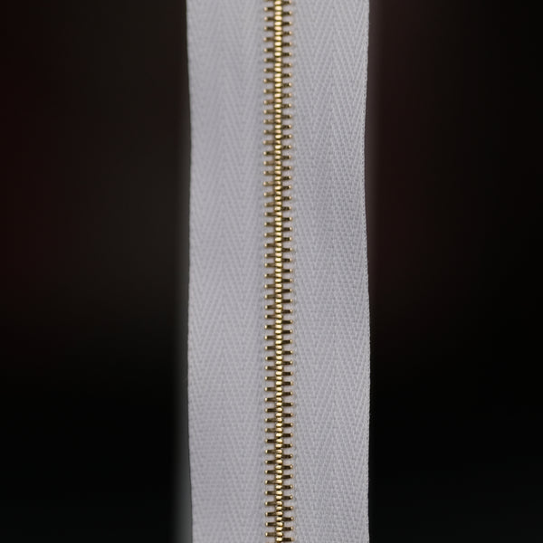 Riri - Brass Continuous Chain White Tape (2 Size Options)