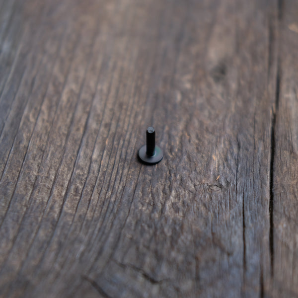 Back Post - Collar Button Stud - Black Matte