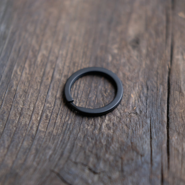 Key Ring Black Matte over Solid Iron 26mm